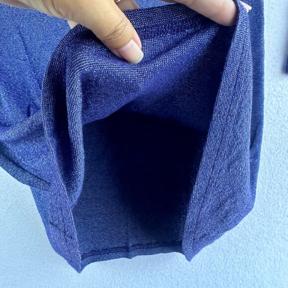 NWT Michael Stars Tunic Womens Medium Blue Top Layer Shiny Preppy Y2k Retro - Picture 8 of 14